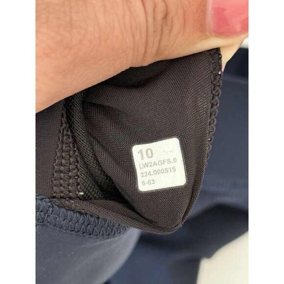 Lululemon Anew Bra Womens Size 10 Navy Blue Sporty Sheer Mesh Sports Bra LWAGFS - Picture 3 of 6